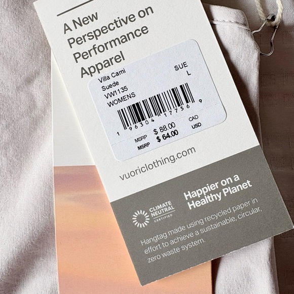 NWT Vuori Villa Cami In Suede - Picture 8 of 13